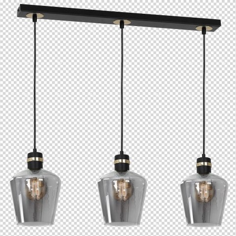 Lampa wisząca RICHMOND BLACK / GOLD 3xE27 Listwa