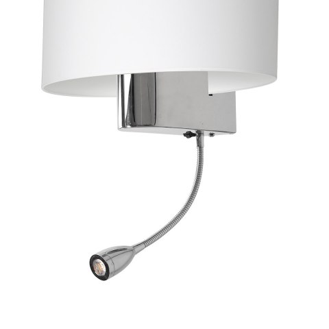 Kinkiet Casino 1xE27 + 1W LED Biały / Chrom
