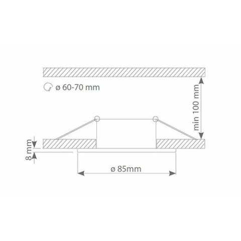 Oczko sufitowe okrągłe IP44 White Oczko sufitowe okrągłe IP44 White