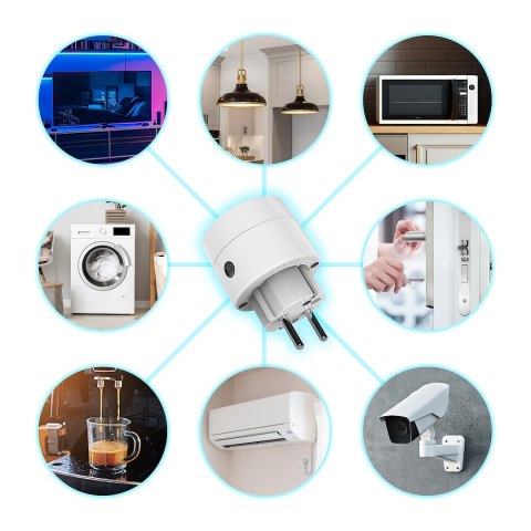 Wtyczka Wi-Fi Tuya Smart Pojedyńcza 10A IP20
