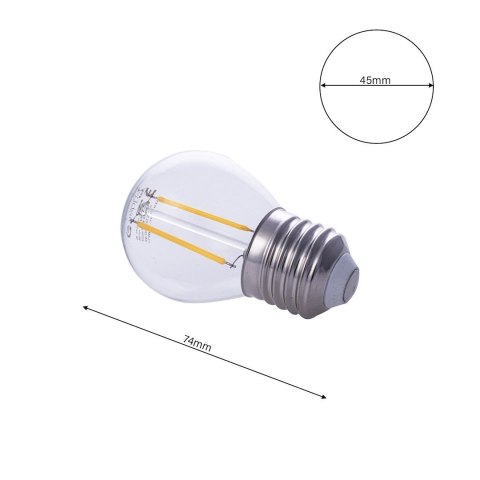 Żarówka Filamentowa LED 2W E27 G45 2700K Żarówka Filamentowa LED 2W E27 G45 2700K