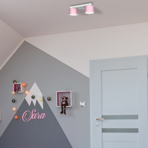 Lampa sufitowa DIXIE Pink/White 2xGX53
