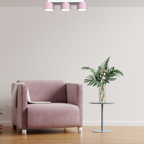 Lampa sufitowa DIXIE Pink/White 3xGX53