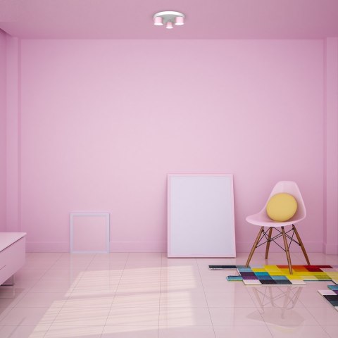 Lampa sufitowa DIXIE Pink/White 3xGX53