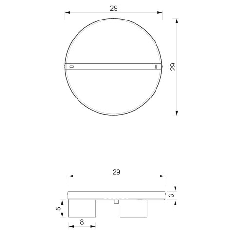 Lampa sufitowa DIXIE White 3xGX53