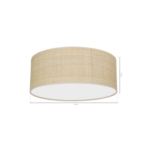 Lampa sufitowa MARSHALL WHITE / RATTAN 2xE27 Ø40cm