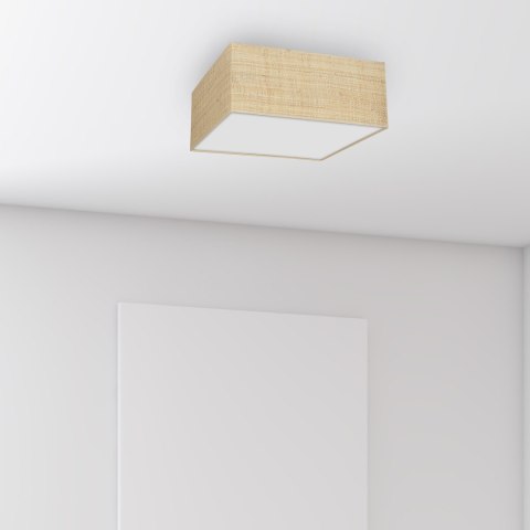 Lampa sufitowa MARSHALL WHITE / RATTAN 3xE27