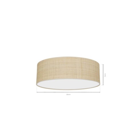 Lampa sufitowa MARSHALL WHITE / RATTAN 3xE27