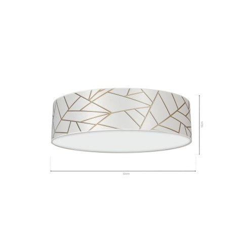 Lampa sufitowa Ziggy 3xE27 Ø50cm Biały/Złoty