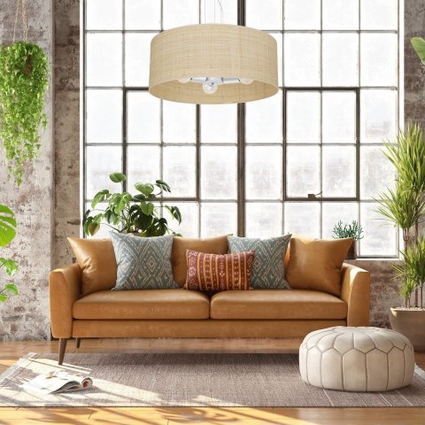 Lampa wisząca MARSHALL WHITE / RATTAN 3xE27