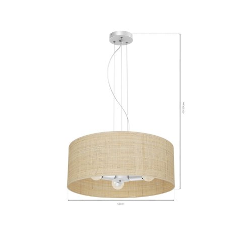 Lampa wisząca MARSHALL WHITE / RATTAN 3xE27