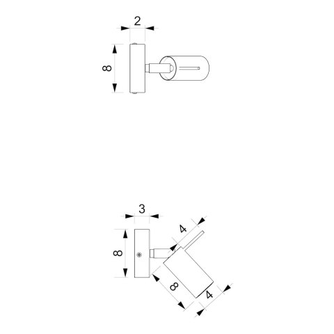 Kinkiet PRESTON WHITE/CHROME 1x mini GU10