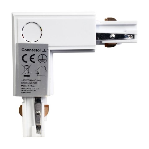 Łącznik Lampy Track Light Biały 3-obwodowy Typ: LD Łącznik Lampy Track Light Biały 3-obwodowy Typ: LD