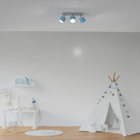 Lampa sufitowa Dixie 3xGX53 Niebieski/Biały
