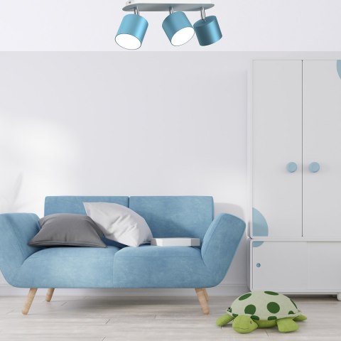 Lampa sufitowa Dixie 3xGX53 Niebieski/Biały