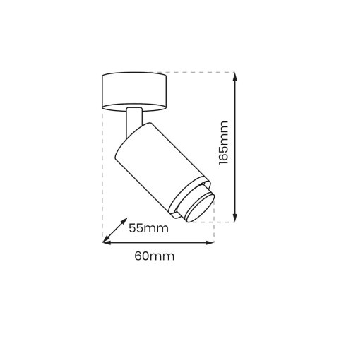 Oprawa Mica Spot Zoom Czarny 1xGU10 Oprawa Mica Spot Zoom Czarny 1xGU10