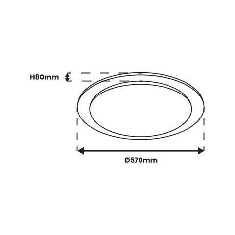 PLAFON ONTARIO 48W LED Ø570 mm PLAFON ONTARIO 48W LED Ø570 mm