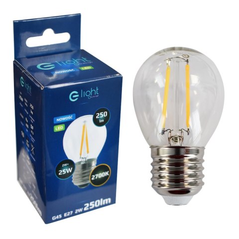 Żarówka Filamentowa LED 2W E27 G45 2700K Żarówka Filamentowa LED 2W E27 G45 2700K
