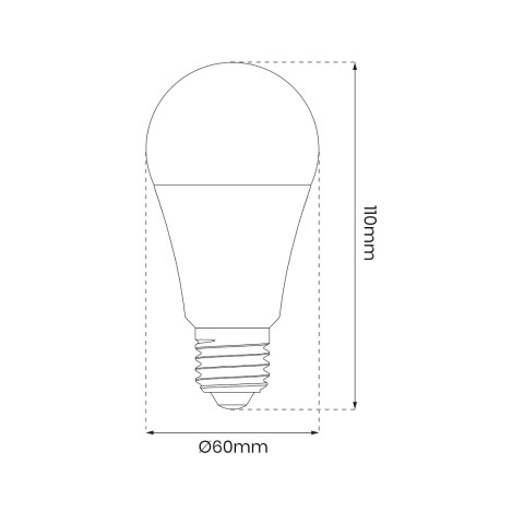 Żarówka LED Wi-FI A60 8W E27 Smart Tuya RGB+CCT+DIM