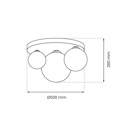Lampa sufitowa REFLEX 2xE14 + 1xE27 Lampa sufitowa REFLEX 2xE14 + 1xE27
