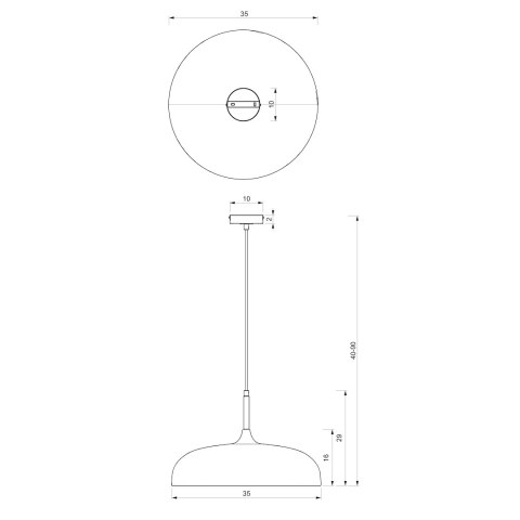 Lampa wisząca LINCOLN GREEN/GOLD 1xE27 35cm