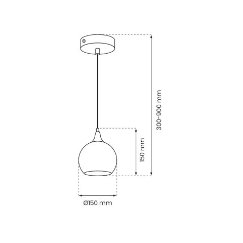 Lampa wisząca MONTE GOLD fi 150 1xE27