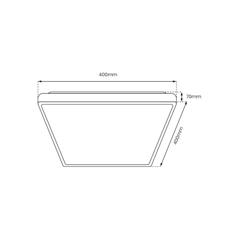 Plafon QUADRO GOLD 38W Plafon QUADRO GOLD 38W