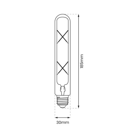 Żarówka Filamentowa LED 4W T30 E27 2700K Amber Żarówka Filamentowa LED 4W T30 E27 2700K Amber