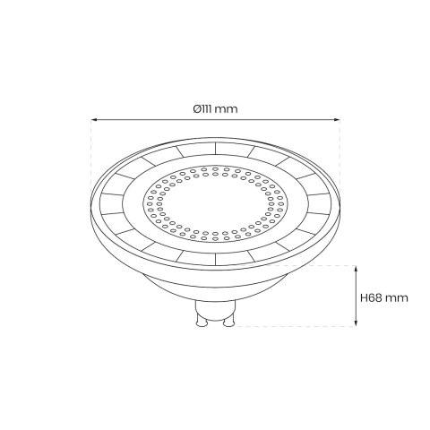 Żarówka LED 10W AR111 GU10 4000K/ Czarny Żarówka LED 10W AR111 GU10 4000K/ Czarny