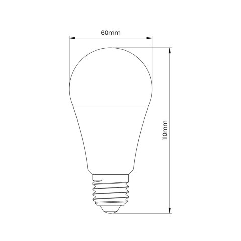 Żarówka LED 9W A60 E27 3000K Zmierzchowa Żarówka LED 9W A60 E27 3000K Zmierzchowa
