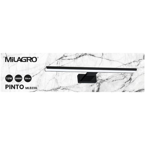 Kinkiet PINTO BLACK 12W LED 50cm
