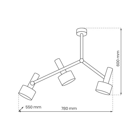 Lampa sufitowa LINTERNA 3xGX53 Lampa sufitowa LINTERNA 3xGX53