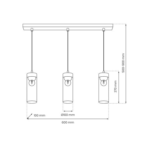 Lampa wisząca ELICA 3xE27 Lampa wisząca ELICA 3xE27