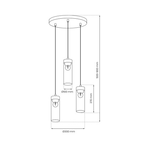 Lampa wisząca ELICA 3xE27 Lampa wisząca ELICA 3xE27