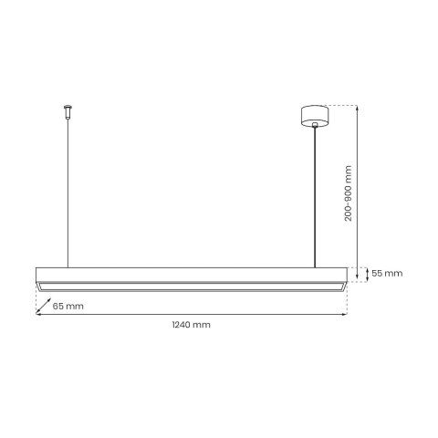 Lampa wisząca LUNGO 1xT8 18W LED