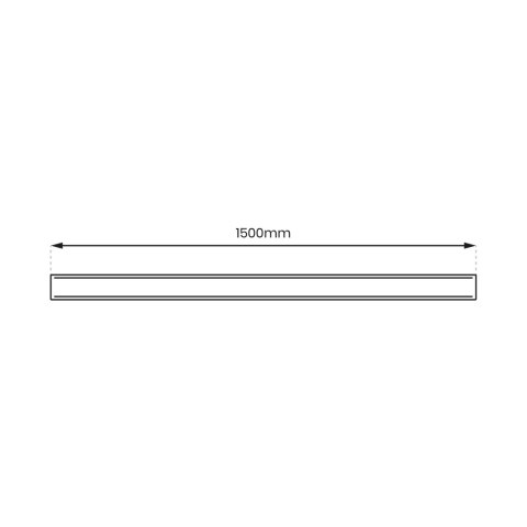 Przesłona Prosta Magnetic Track 150cm Czarny Przesłona Prosta Magnetic Track 150cm Czarny