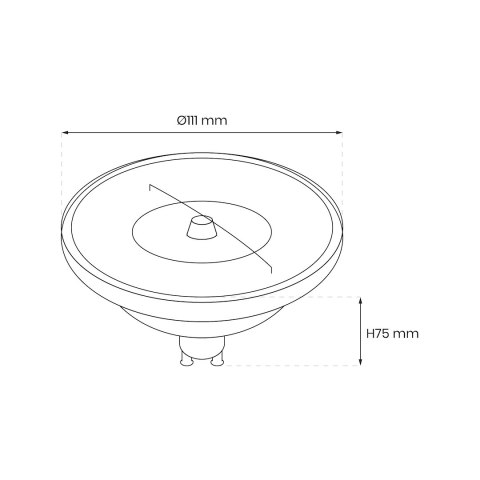 ŻARÓWKA AR111 - 10,5W GU10 4000K/ Czarny z odbłyśnikiem ŻARÓWKA AR111 - 10,5W GU10 4000K/ Czarny z odbłyśnikiem