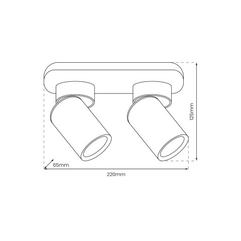 Lampa Sufitowa Andy 2xGU10 Czarny + Złoty Lampa Sufitowa Andy 2xGU10 Czarny + Złoty