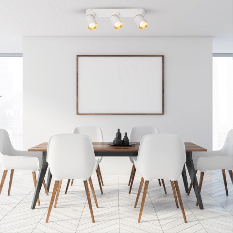 Lampa Sufitowa Andy 3xGU10 Biały + Złoty Lampa Sufitowa Andy 3xGU10 Biały + Złoty