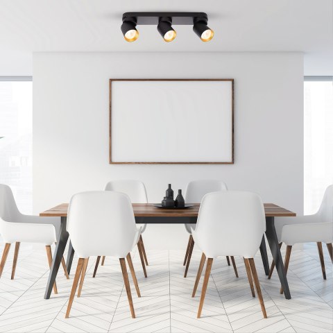 Lampa Sufitowa Andy 3xGU10 Czarny + Złoty Lampa Sufitowa Andy 3xGU10 Czarny + Złoty