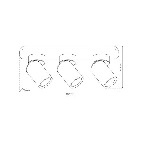 Lampa Sufitowa Andy 3xGU10 Czarny + Złoty Lampa Sufitowa Andy 3xGU10 Czarny + Złoty