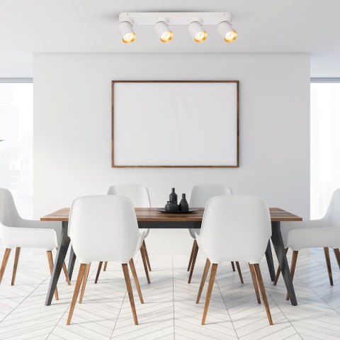 Lampa Sufitowa Andy 4xGU10 Biały + Złoty Lampa Sufitowa Andy 4xGU10 Biały + Złoty