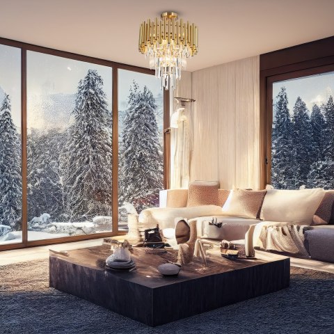 Lampa sufitowa MADISON GOLD 9xE14 Lampa sufitowa MADISON GOLD 9xE14