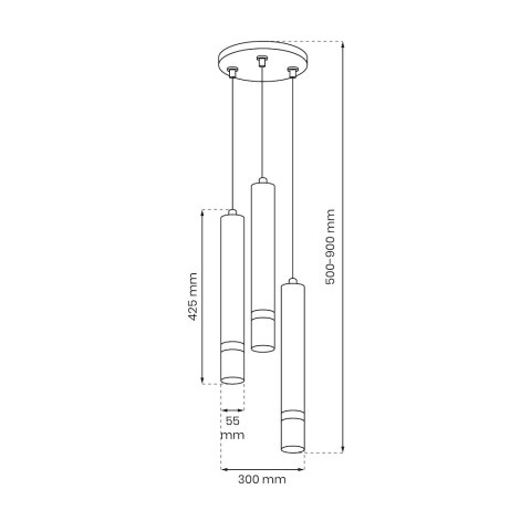 Lampa wisząca JOKER BLACK/CHROME 3xGU10 Lampa wisząca JOKER BLACK/CHROME 3xGU10