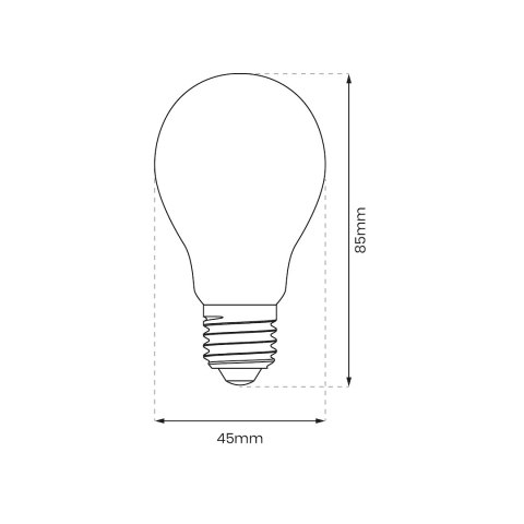 Żarówka Filamentowa LED 1W ST45 E27 2700K Plastik Żarówka Filamentowa LED 1W ST45 E27 2700K Plastik