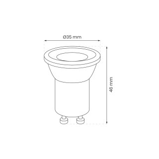 Żarówka LED 3W Mini GU10 3000K