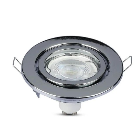 Oczko V-TAC GU10 Okrągłe Ruchome Chrom VT-7227RD-SS Oczko V-TAC GU10 Okrągłe Ruchome Chrom VT-7227RD-SS