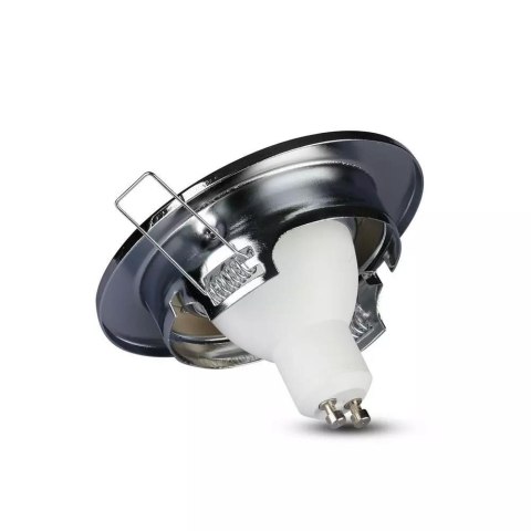 Oczko V-TAC GU10 Okrągłe Ruchome Chrom VT-7227RD-SS Oczko V-TAC GU10 Okrągłe Ruchome Chrom VT-7227RD-SS