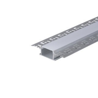Profil Aluminiowy V-TAC 2mb Anodowany, Klosz Mleczny, Do gipsowania, Na dwie taśmy VT-8101