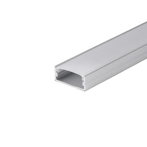 Profil Aluminiowy V-TAC 2mb Anodowany, Klosz Mleczny, Na dwie taśmy 21,5mm VT-8108